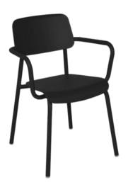 Chaise de Jardin Fermob Studie With Armrest Liquorice