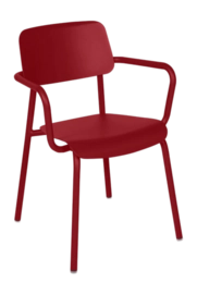 Tuinfauteuil Fermob Studie With Armrest Chili