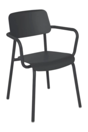 Fauteuil de Jardin Fermob Studie With Armrest Anthracite