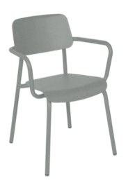 Fauteuil de Jardin Fermob Studie With Armrest Lapilli Grey