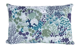 Tuinkussen Fermob Bouquet Sauvage Champêtre Outdoor Cushion Ice Mint 68 x 44 cm