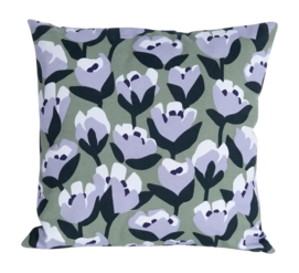 Coussin de Jardin Fermob Bouquet Sauvage Tulipe Outdoor Cushion Marshmallow 44 x 44 cm