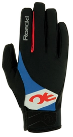 Fietshandschoen Roeckl Men Prad Black Fiesta Red