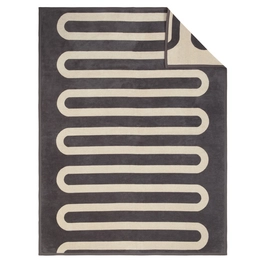 Jacquard Decke Ibena Messina Grau Beige