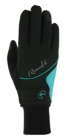 Fietshandschoen Roeckl Women Wallis Black Turquoise