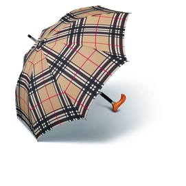 Parapluie Happy Rain Long Fritz Quadrillage Camel