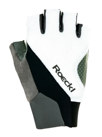 Fietshandschoen Roeckl Ivory White Black