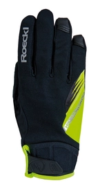 Fietshandschoen Roeckl Men Roden Black Yellow