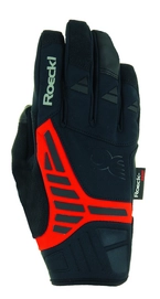 Fietshandschoen Roeckl Men Reintal Black Fiesta Red