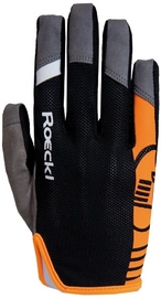 Fietshandschoen Roeckl Mango Black Orange