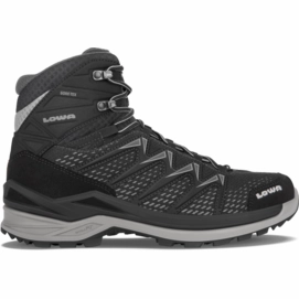 Walking Boots Lowa Men Innox Pro GTX Mid Black Grey-Shoe Size 7.5