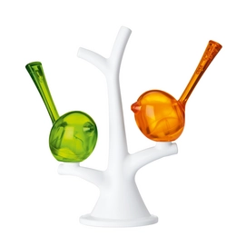 Peper- en Zoutstel Koziol PI:P Tree WhiteOlive Green Orange