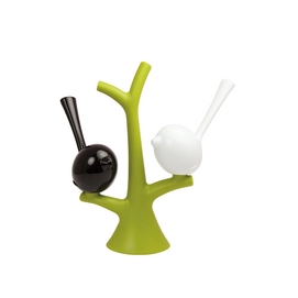 Peper- en Zoutstel Koziol PI:P Tree Olive Green Black White