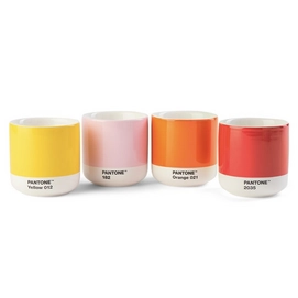 Latte-Cup Copenhagen Design Pantone Pantone Yellow Red Orange Light Pink 220 ml (4-Stück)
