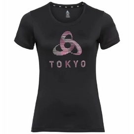 Sportshirt Odlo Women Element Light Print Black Placed Print