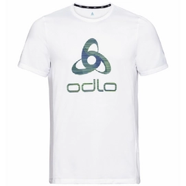T-Shirt de Sport Odlo Men Element Light Print White Placed Print