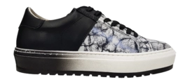 Baskets JJ Footwear Modesto Noir Blanc Largeur de Pied G