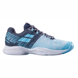 Chaussure de tennis Babolat Women Propulse Blast All Court Grey Blue Radiance