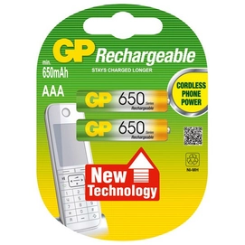 Batterij GP Batteries NiMH / AAA 650mAh 1,2V oplaadbaar