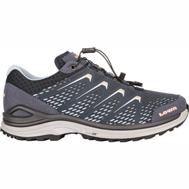 Chaussures de Trail Lowa Women Maddox GTX Lo Ws Steel-Blue Salmon
