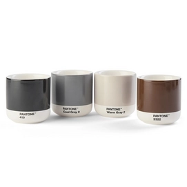 Macchiatobeker Copenhagen Design Pantone Warm Grey Cool Grey Brown Black 100 ml (4-delig)