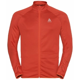 Sweatjacke Odlo Fli Ceramiwarm Mandarin Red Stripes