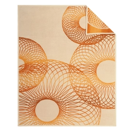 Jacquard Couverture Ibena Messina Rétro Orange