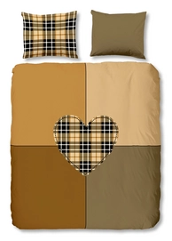 Parure de Lit Good Morning Heart Sable Coton