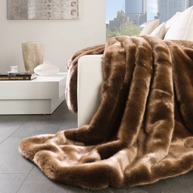 Plaid Fausse Fourrure Bugatti 3286-300 Vison-Marron Clair