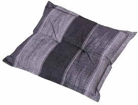 Voetenbankkussen Madison Denim Stripe Grey