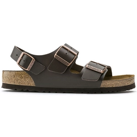 Sandals Birkenstock Milano Leather Regular Dark Brown-Shoe size 39