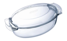 Plat à Four Pyrex SlowCook Ovale Transparant (2-Pièces)