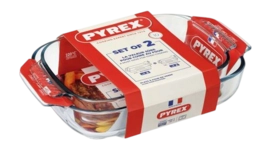 Ovenschaal Pyrex Must Have Kits Rechthoekig Transparant 31 x 20 cm / 35 x 23 cm (2-Delig)