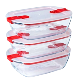 Storage System Pyrex Cook & Heat Rectangular Transparent (2-Piece)