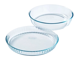 Taartvorm Pyrex Bake & Enjoy Transparant (2-Delig)