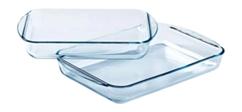 Ovenschaal Pyrex Essentials Rechthoek Transparant (2-Delig)