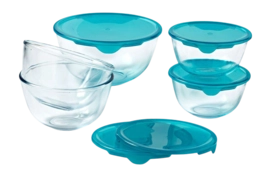 Mengkom Pyrex Prep & Store Klein Transparant (5-Delig)