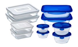 Vershoudbakje Pyrex Cook & Freeze en Cook & Go Transparant (10-Delig)