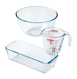 Prepware & Bakeware Set Pyrex Cakevorm Transparant (3-Delig)