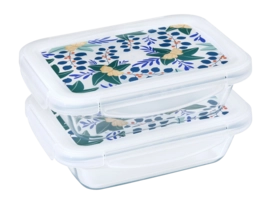 Lunchbox Pyrex Cook & Go Butterfly Transparant 800 ml (Set van 2)