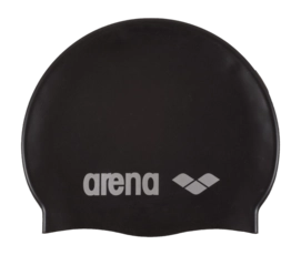 Bonnet de Bain Arena Unisex Classic Silicone Swim Cap Black/Silver