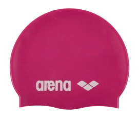 Badekappe Arena Classic Silicone Swim Cap Unisex Fuchsia/White