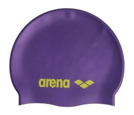 Badmuts Arena Unisex Classic Silicone Swim Cap Violet Soft Green