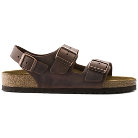 Sandals Birkenstock Unisex Milano Oiled Leather Narrow Habana-Shoe size 42