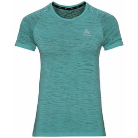 T-shirt de Sport Odlo Women SS Crew Neck Blackcomb Ceramico Jaded Space Dye