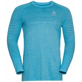 Sport-Shirt Odlo LS Crew Neck Essential Seamless Horizon Blue Melange Herren