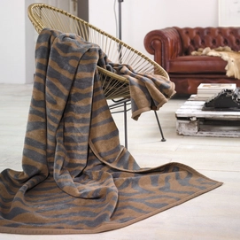 Plaid Ibena Messina Zebra Bruin/Zwart