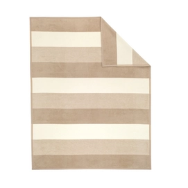 Plaid Ibena Messina Strepen Beige