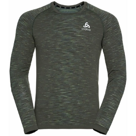 Trainingsshirt Odlo LS Crew Neck Blackcomb Ceramico Climbing Ivy Space Dye Herren