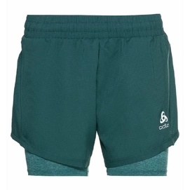Sporthose Odlo 2 in 1 Shorts Run Easy 5 Inch Balsam Jaded Damen